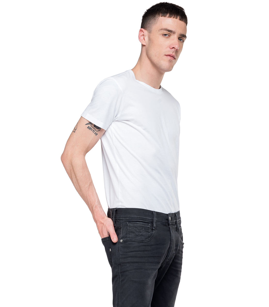 11.5 OZ HYPERFLEX CLOUDS ANBASS ブラック ストレッチデニム 詳細画像 ブラック 3